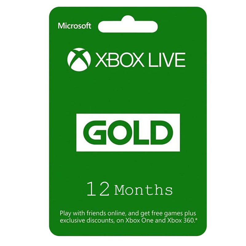 Microsoft Xbox Live 12 Month Membership Gold Card For XBOX ONE and XBOX 360 - US Region Microsoft Xbox Live 12 Month Membership Gold Card For XBOX ONE and XBOX 360 - US Region